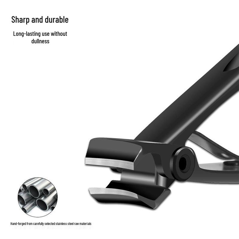 Large Opening Stainless Steel Anti-Splash Nail Clippers for Thick, Hard Nails & Onychomycosis Repair