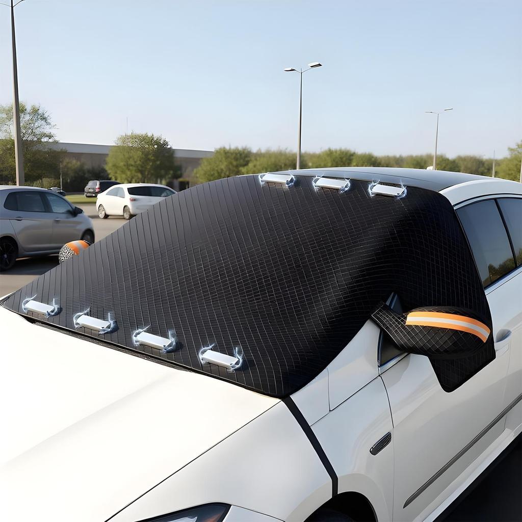Magnetic Windshield Snow Cover Triple Layer Insulation Oxford Cloth Foldable Secure Protection Windshield Magnet Snow Cover
