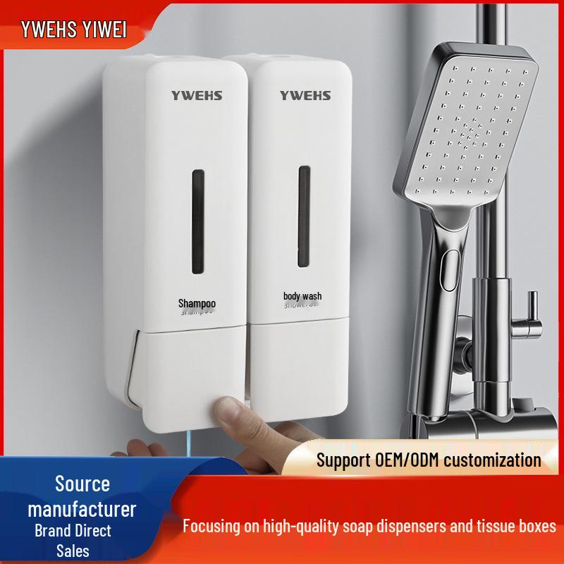 Wall-Mounted Refillable Dispenser for Shampoo, Shower Gel, and Hand Sanitizer