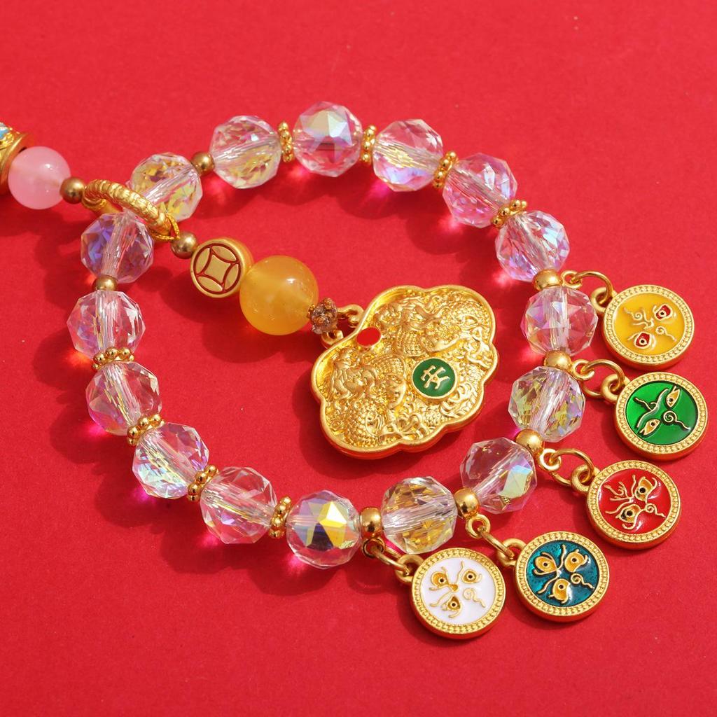 Pendentif de voiture Dieu de la richesse Lingyin Wulu de Hangzhou: Boulier Coloré pour Décoration de Véhicule Haut de Gamme, Symbolisant la Paix et la Fortune