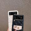 Luxury Leather Cover For Samsung Galaxy Z Flip 3 4 5 Flip5 Flip4 Flip3 5G Rhombus Lattice Card Slot Holder Bag Wallet Phone Case