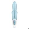 Vibromasseur Rabbit - Satisfyer - Touch Me - Bleu - Flexible - 3 Moteurs Puissants