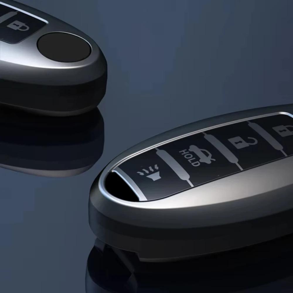 Titanium Gray for Nissan X Trail T32 2020 Rogue Patrol Murano Htrail Maxima 4 Button Remote Car Key Case Cover Holder Accessorie