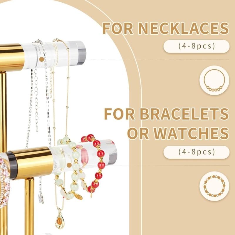 Bracelet Holder Necklace Storage Rack Display Stand Jewelry Storage Rack Acrylic Texture Suitable for Home and Shop Use