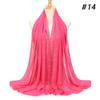 women plain bubble pearl chiffon scarf Head hijab wrap solid shawls headband foulard femme muslim hijabs stores