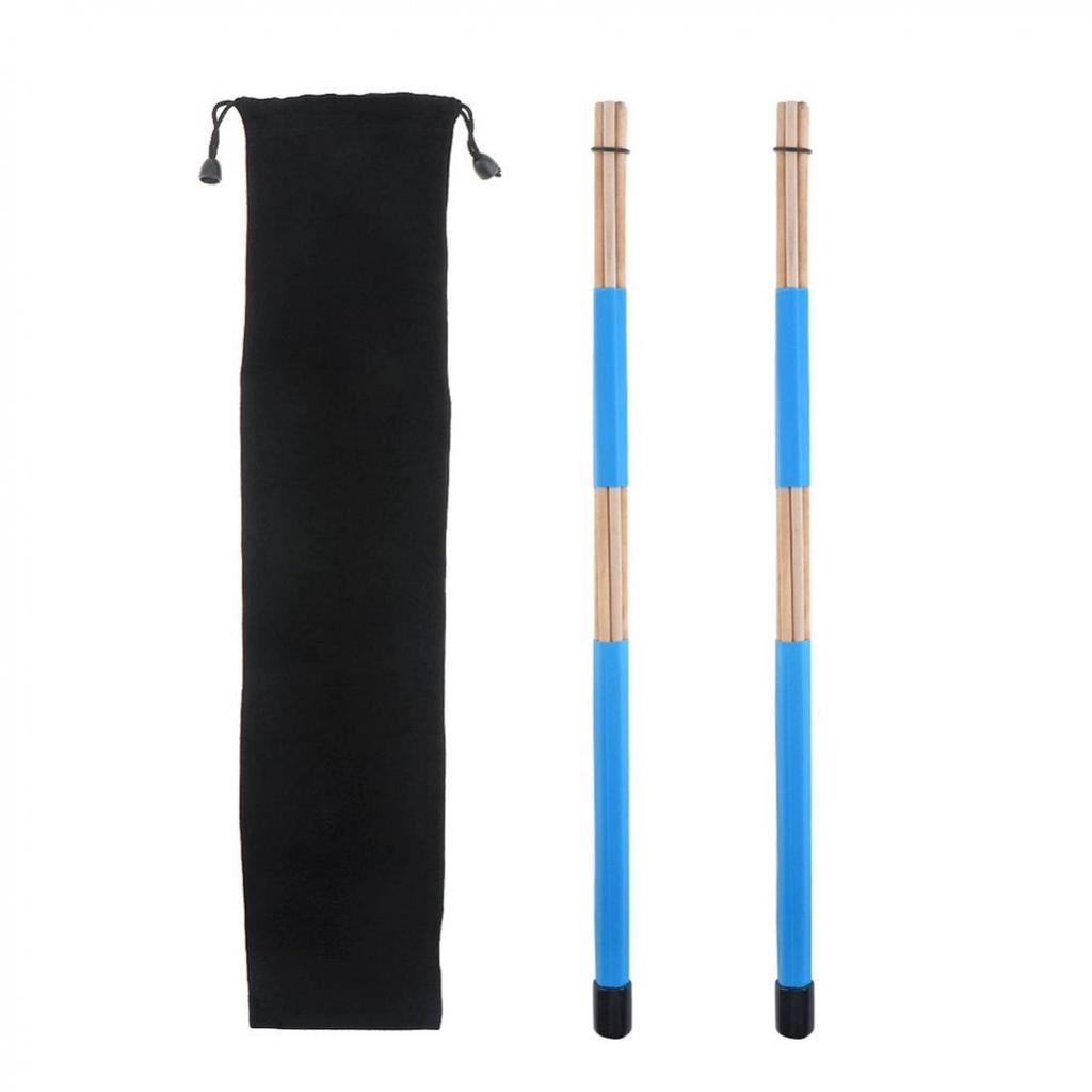 1 Paar Trommelbürsten mit Bambus-Gummigriff und Samtbeutel