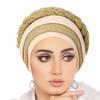 Glitter Pleated Turban Cap for Women Head Wraps Muslim Headscarf Hat Turbante Mujer African Headpiece