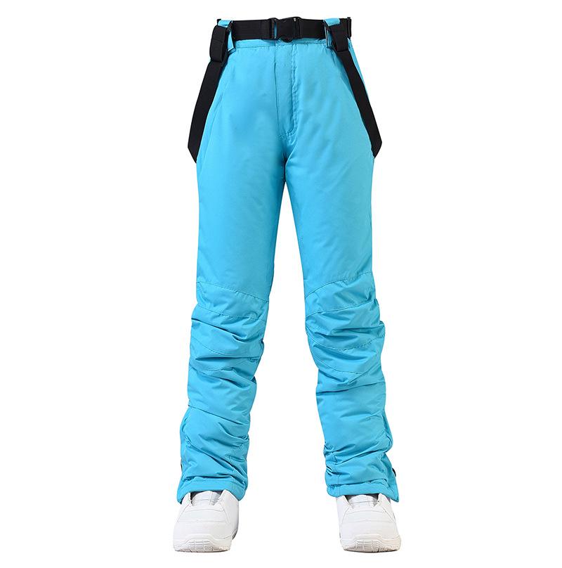 Unisex Winter Windproof Ski Bib Pants - Warm & Thickened for Outdoor Snowboarding