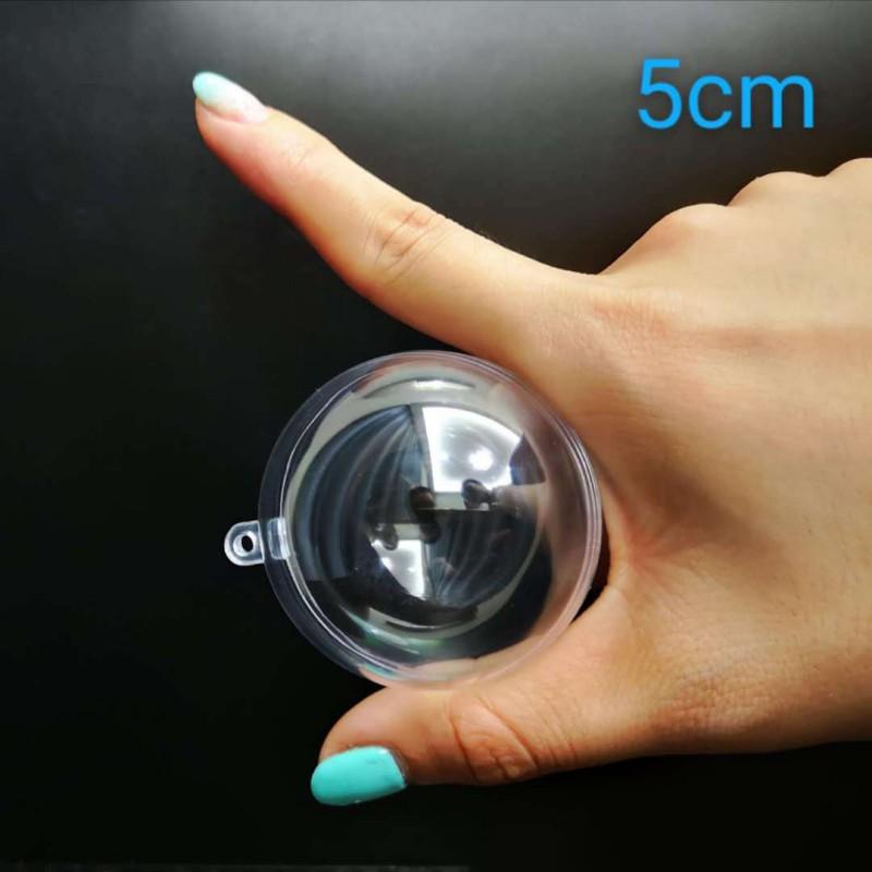 Clear Fillable Ornaments Ball 5/6/8/10/14CM DIY Plastic Acrylic Fillable Ball for Christmas Party Decor Xmas Tree