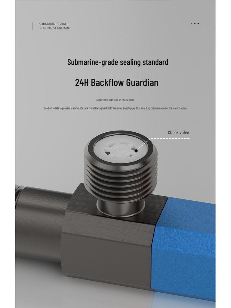 Stainless Steel High-Flow Submersible Angle Valve - Hot/Cold Universal Ball Stop Valve for Boats and Homes