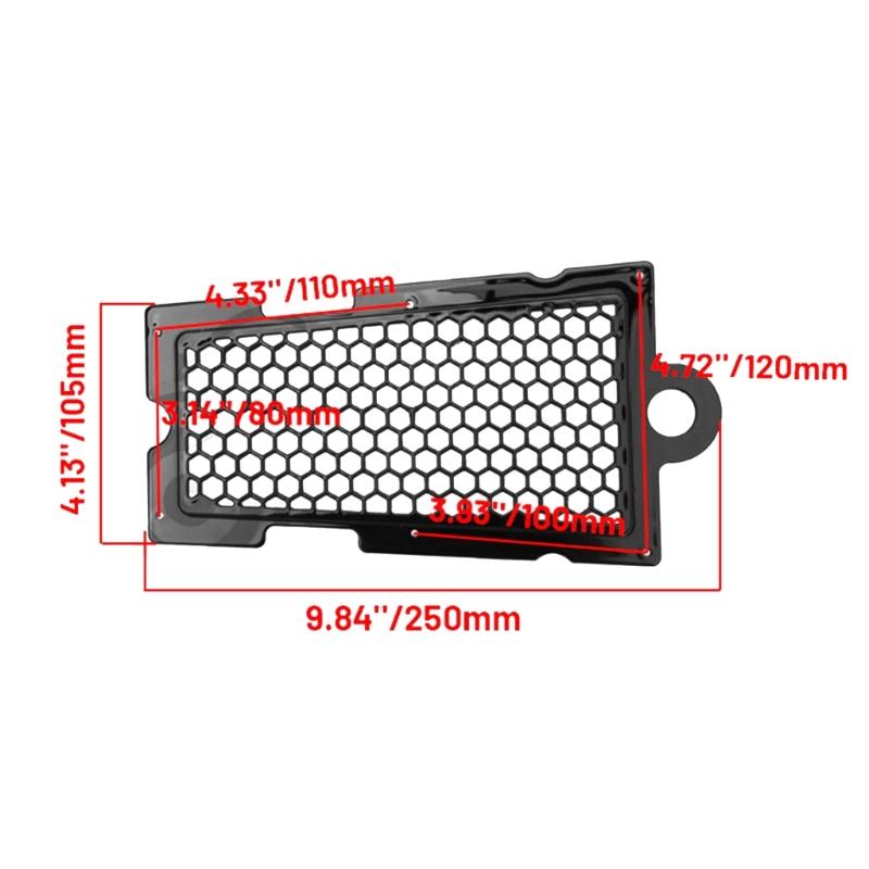 Motorcycle Radiator Guard Mesh Cover ABS Molded Radiator Grill Enhanced Cooling Efficiency & Engine Safety