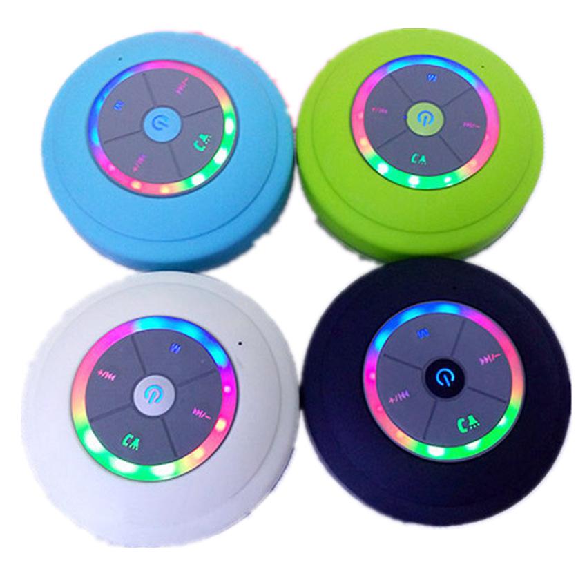 Q9 Bluetooth LED Speaker: Waterproof, Suction Cup, Card Insert, Wireless Mini Speaker for Bathroom.