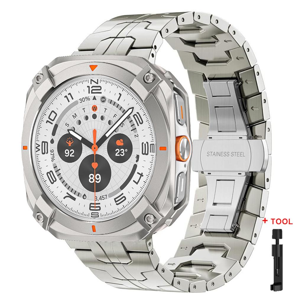 

Case+Strap for Samsung Galaxy Watch 7Ultra 47mm Stainless Steel Metal Bracelet Metal Protective Cover Galaxy Watch Ultra 2025 Galaxy Ultra 2025
