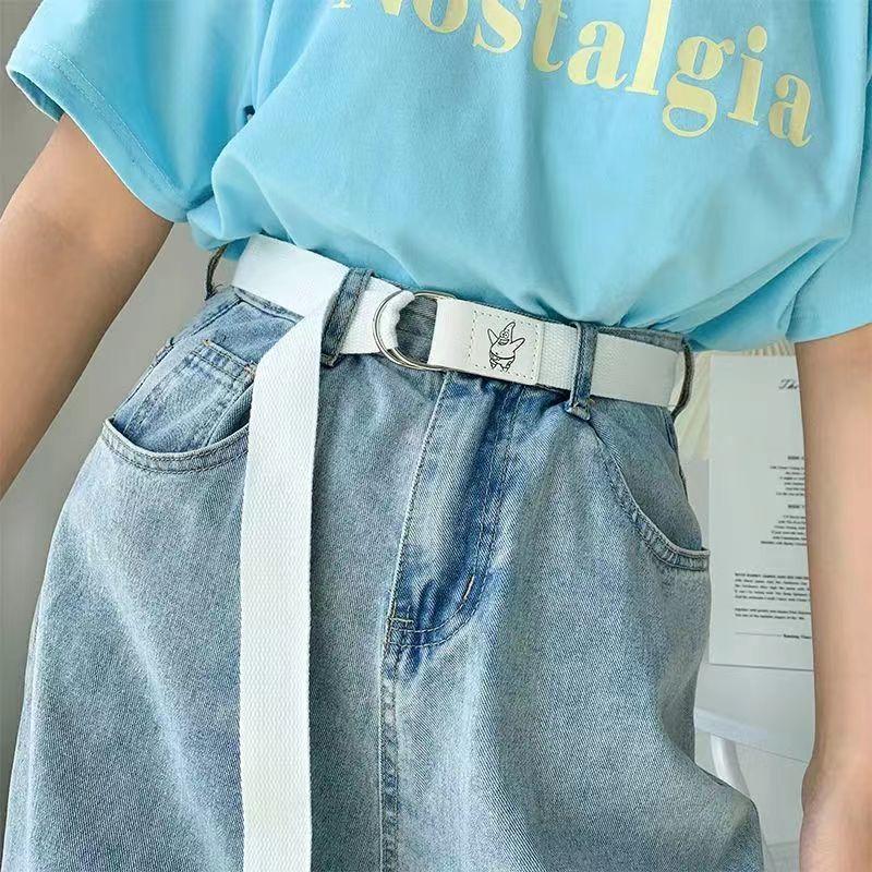 Chic Casual Wide Pants Belt With Double Ring Buckle For Students Perfect For Wear Everyday