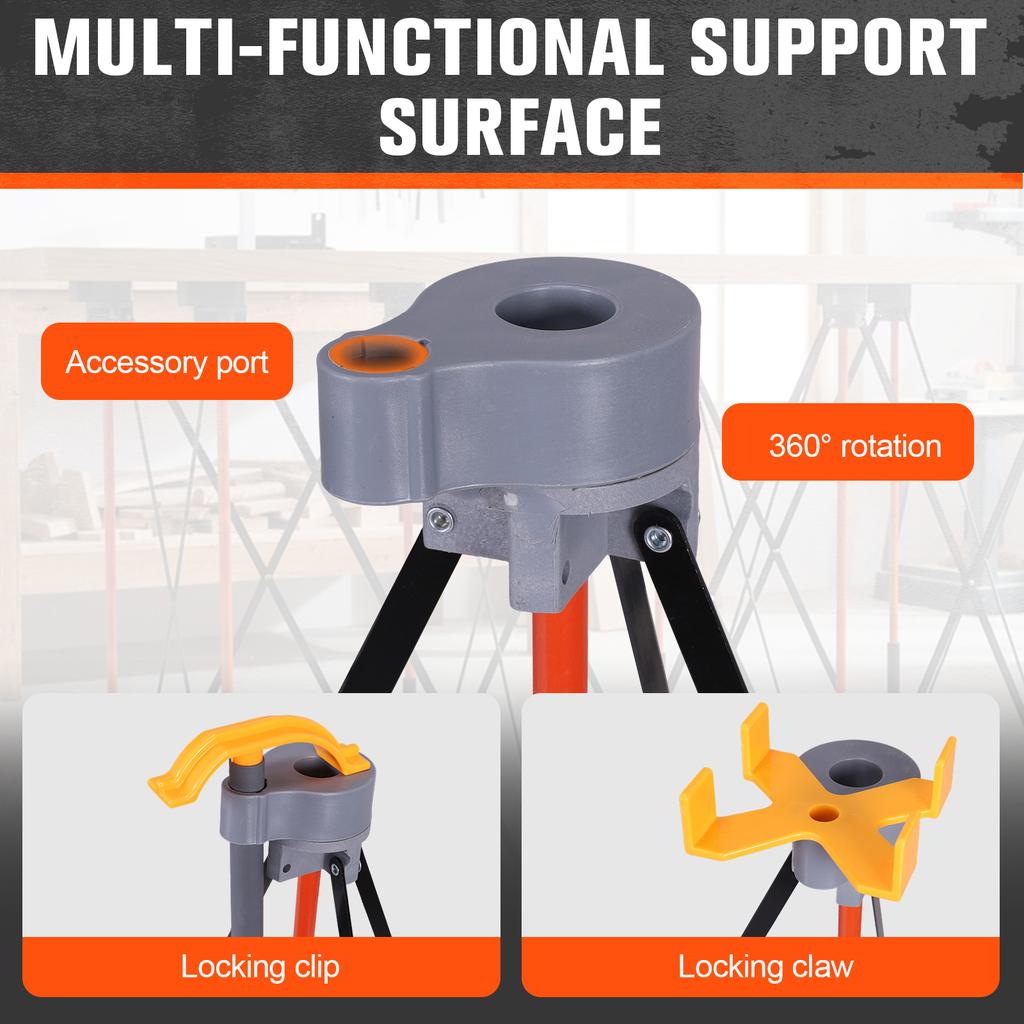 Foldable Spider Leg Workbench Telescopic Tripod Portable Folding Workstand Sawhorse No Assembly for Construction Site Carpentry