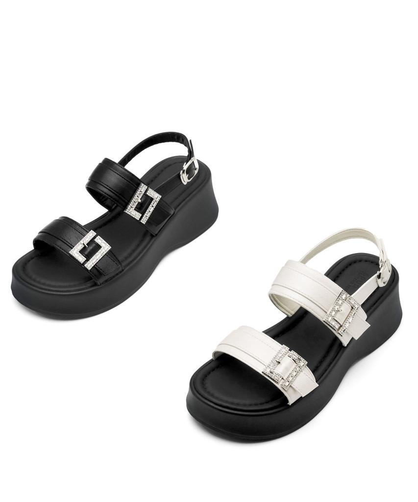 Spur Dune Double Belted Sandal 6.5Cm Strap Sandals -Ws9051 (2Color)