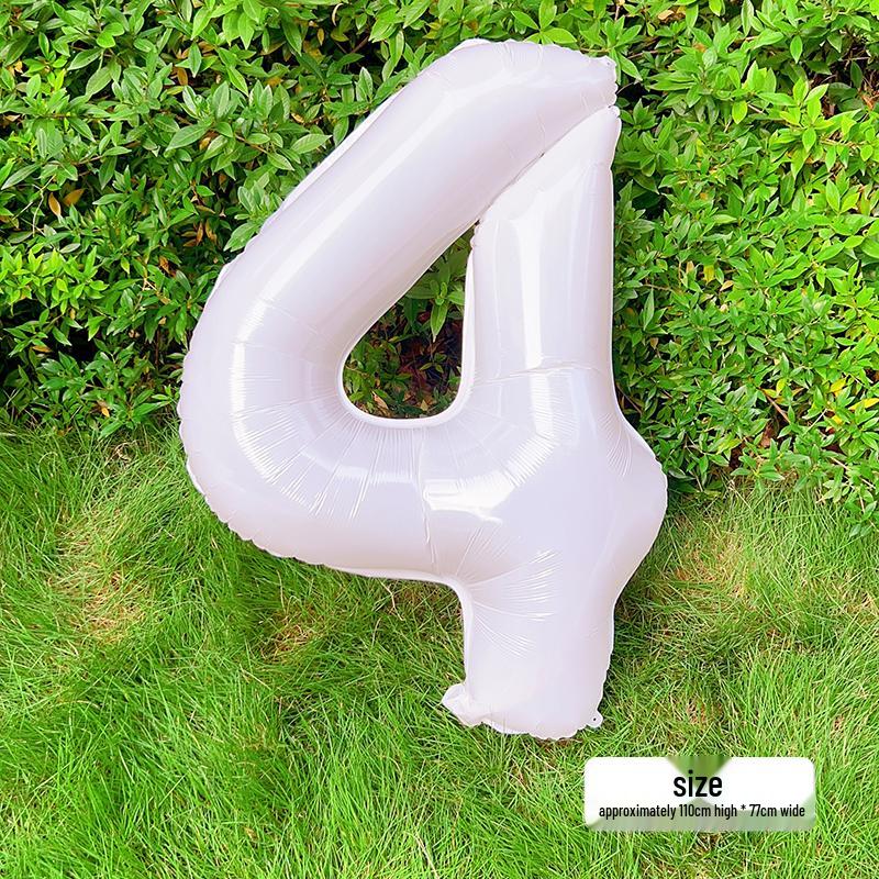 White Number Balloons for Kids' First Birthday Party Decorations