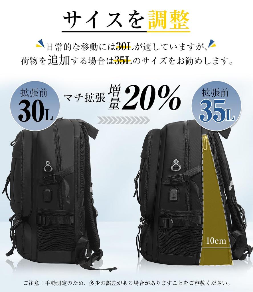 Backpack for Business Disaster Prevention Backpack Sponge Reduces Waterproof PC Large Storage USB Charging Business Trips [AISFA] Men, Backpack, [2024