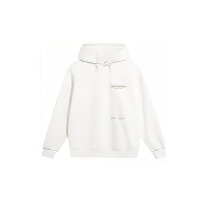 Li Ning CF Suo Brand Logo Letter Print Pullover Hoodie Unisex Hoodies Off-White AWDTB15-2