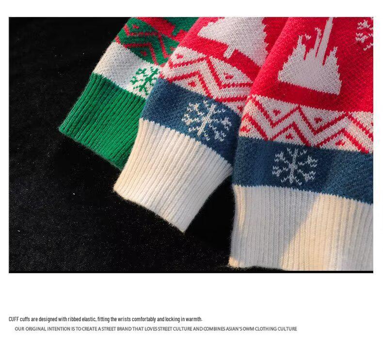 2025 Winter Retro Casual Christmas Sweater - American High-End Thickened Knitwear