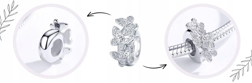 Butterfly Charms 925 Bead S925 Pendant Zircons Beads Butterfly