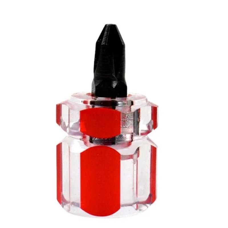 2pcs Mini Small Portable Radish Head Screw Driver Transparent Handle Repair Hand Tools Precision Car Repair Screwdriver Kit Set