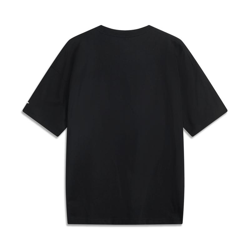 Li Ning Outdoor Series CF Water Resistant Solid Color Letter Round Neck Ice Feel Comfortable Antibacterial Short Sleeve T-Shirt Men T-Shirts ATSV189-1