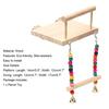 Yousheng Parrots Swing Toy Wood Platform Colorful Beads Cage Toy Bird Perch Hanging Swing Toy with Bells Cage Accessories