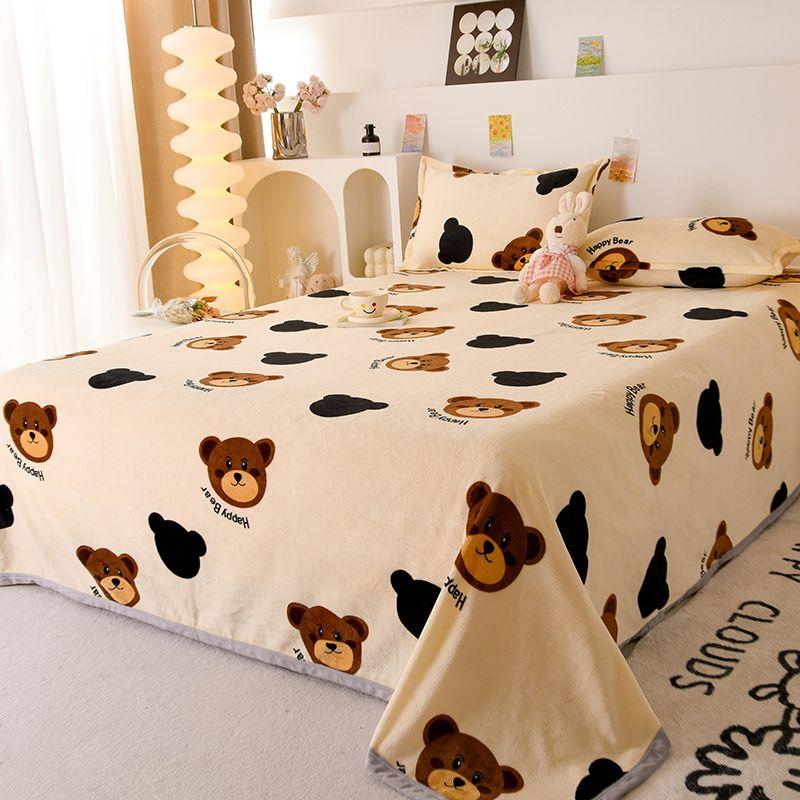 Melkevelur Laken, Vinter Pluss Velur, Fortykket, Mykt, Hudvennlig Seng, Velurteppe, Dobbeltsidig Velur, Tynt Vinter Dobbelbrukslaken