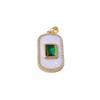 Elegant Women's Retro Light Luxury Square Emerald Pendant Necklace