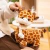 Simulation Giraffe Plush Toys Stuffed Animal with Scarf Room Decoration My Little Giraffe Accompany Sleep Toy for Birthday Gifts