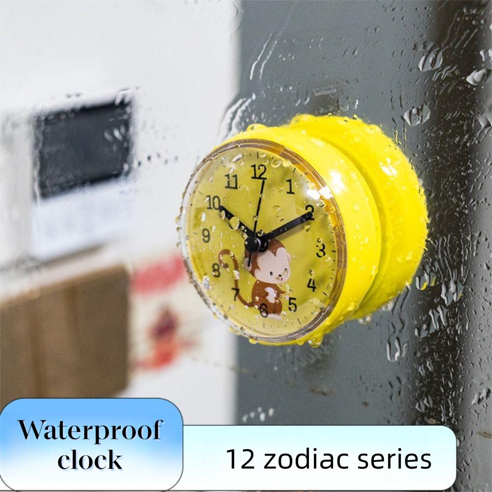 Mini Sucker Wall Clock Bathroom Anti-Fog Waterproof 7cm Kitchen Toilet Living Room Waterproof Small Quartz Table Sucker Clock