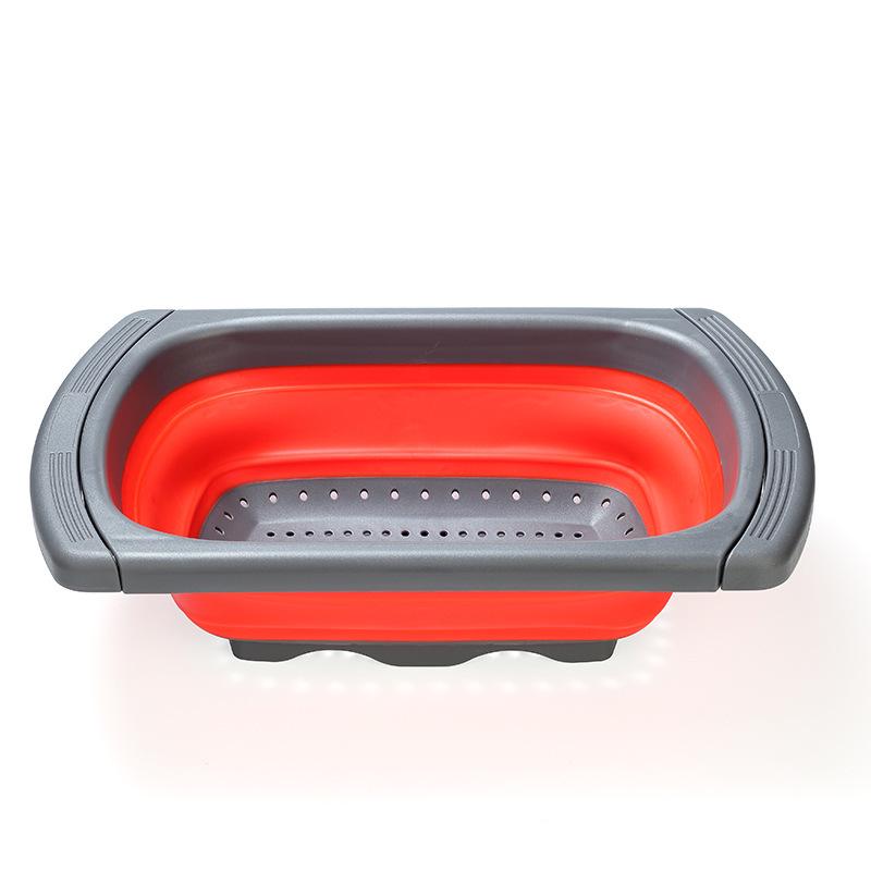 Foldable Silicone Colander Set: Easy-to-Store Round Kitchen Drain Baskets