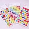 6pcs Stickers Paper Dots Heart Star Cute Colored Sticker Toys Album Diary Decoration Sticker Label Adhesive