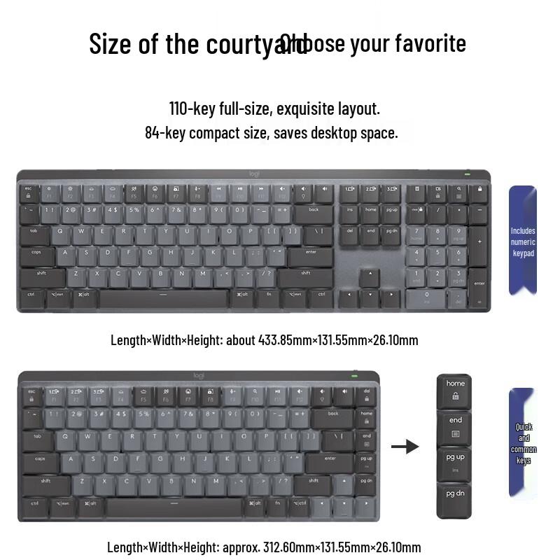 Logitech MX 84-Key Wireless Mechanical Keyboard