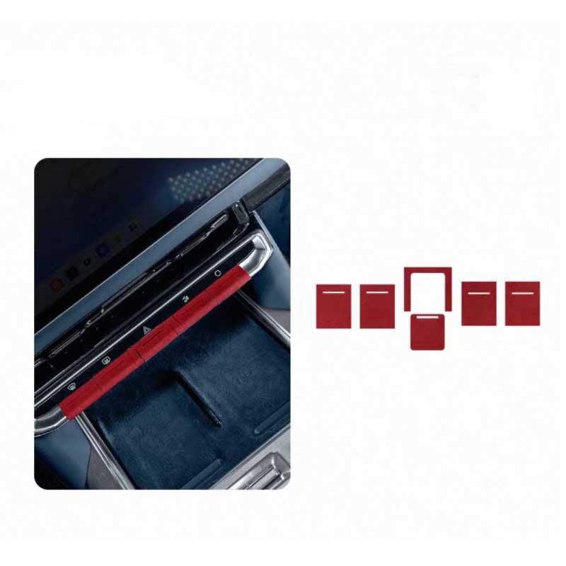 For Zeekr 9X 2025 2026 Suede Buttons Decorative Stickers Under Screen Interior Styling Modified Accessories