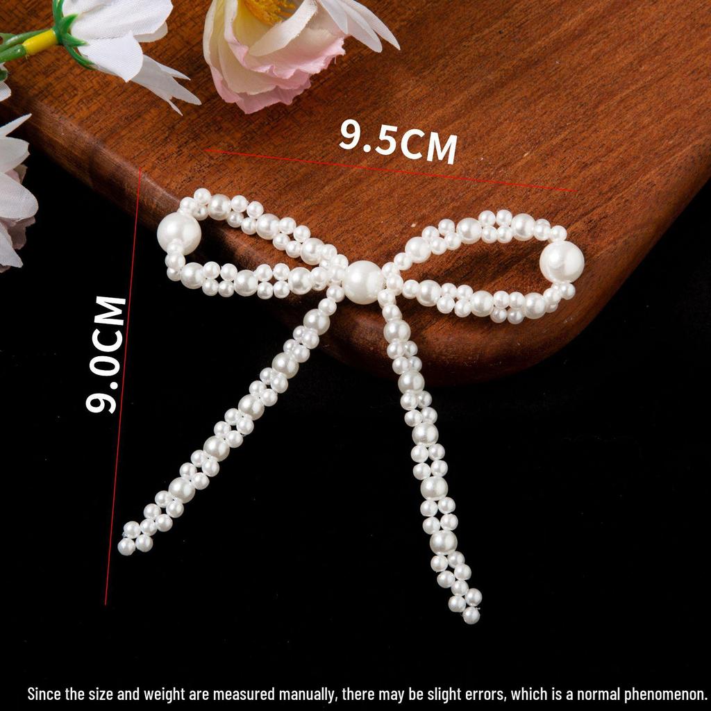 Korean Versatile Imitation Pearl & Flower Bow Beaded Hair Accessories & Clothing Patches