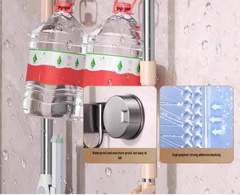 Bohrfreier Saugknopf Mop & Besen Wandclip