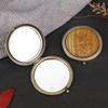 Portable Green Sandalwood Folding Vanity Mirror - Exquisite Round Design, 5 Styles Available