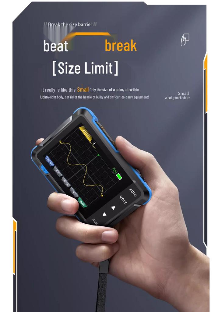 FNIRSI DSO153 Portable Multifunctional Digital Oscilloscope & Mini Signal Generator, 1MHz Bandwidth