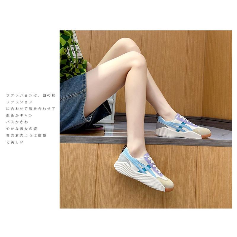 Atmungsaktive Damenschuhe, Niedrig geschnittene Freizeitschuhe, Board-Schuhe, Dicksohlige Schwammschuhe