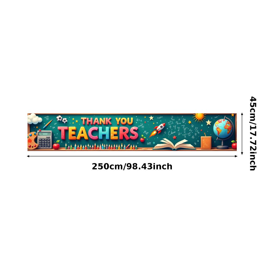 Durable Material School Decoration Thank You Banner Teacher Gift for Class Party Educational Event School Event