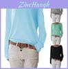 T-shirt in Cotone da Donna con Girocollo Manica Lunga Vestibilità Casual Morbido Comfort
