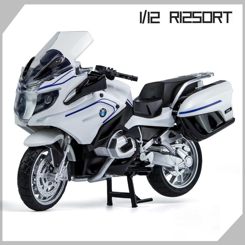 1/12 BMW R1250 RT Alloy Sports Motorcycle Model Diecast Metal Toy Travel Street Motorcycle Model Simulation Collection Kids Gift