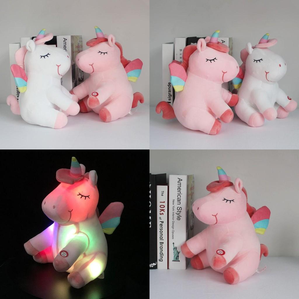 Light Rainbow Led Unicorn Fur Toy Cute Cartoon Girl Children Gifts Birthday