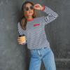 Women's Striped Fashion Long-sleeved Top