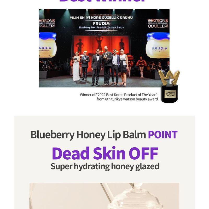 Frudia Blaubeer Feuchtigkeitsspendender Honig Lippenbalsam