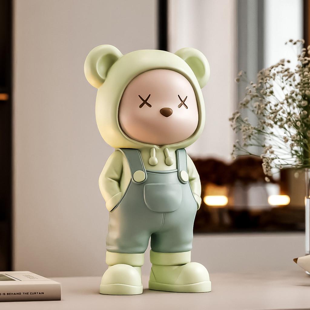 Creative Bear Figurine for Living Room TV Cabinet Entryway Desktop Home Decor Small Office Craft