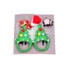 1 Set Cute Christmas Tree Kids Frame Glasses Hair Clip Wear-resistant Santa Claus Frame Glasses Hair Clip for Gifts