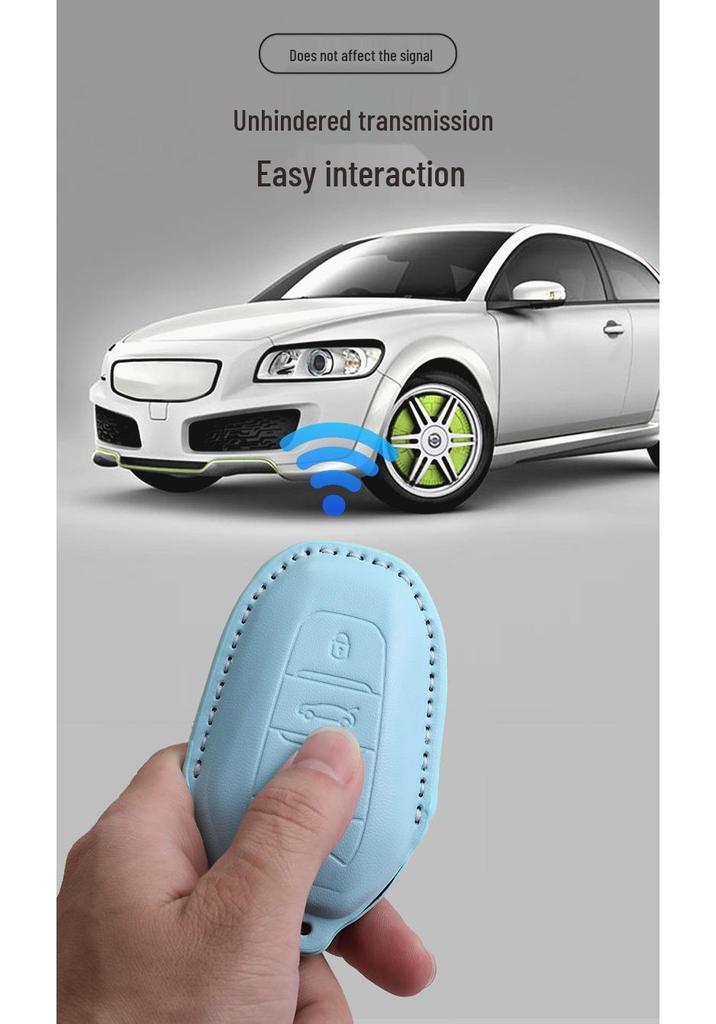 Versatile Citroen Key Cover: Premium Leather Shell for C5X, C6, AIRCROSS, Tianyi C5 (Japanese/Korean Style)